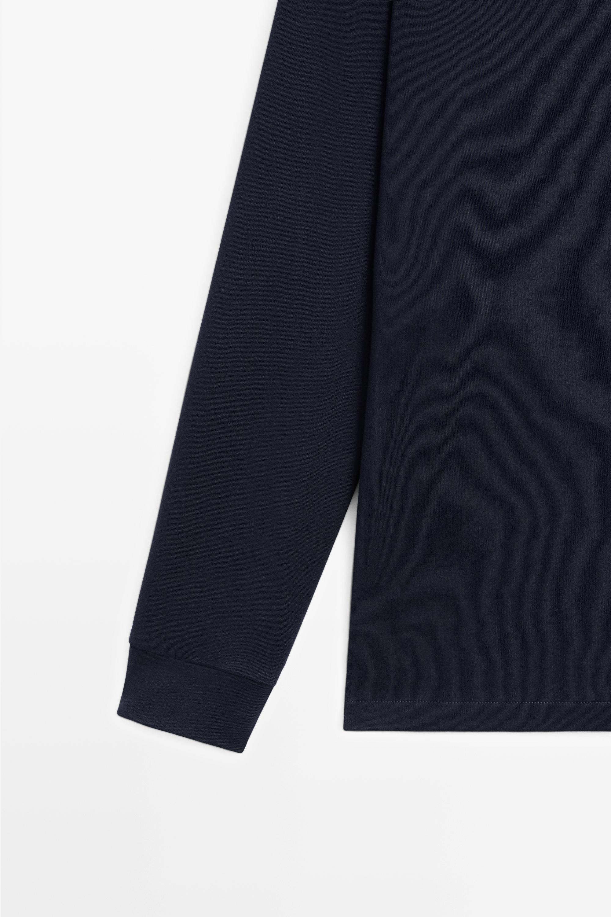 Polo manches longues 100 % coton